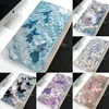 Butterflies Wave Mouse Pad XXL Anti-Slip Purple Blue Pink White Desk Mat Computers Offices and Gaming Keyboards Stylish Design 1