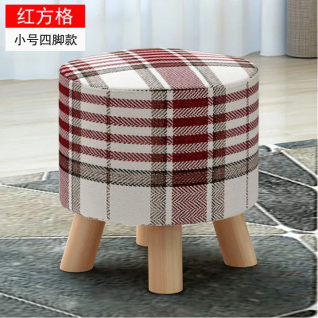 Description Picture 5 of itemBedroom furniture Round Stool Wooden Bedroom Dining Furniture Shoe Rack Footstool