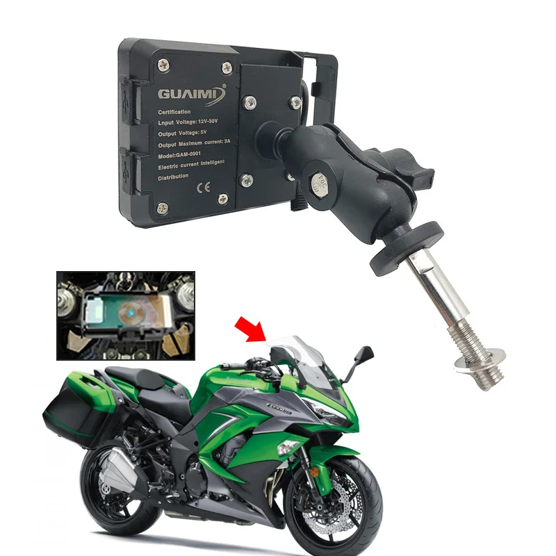 Adjustable Mobile Phone Holder Stand GPS Navigation Bracket For Kawasaki  Z1000SX 2011-2020 For Ninja H2 For Ninja SX 2018-2020