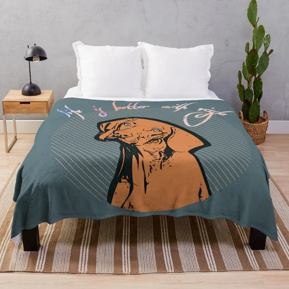Hungarian Vizsla Pointer Dog Throw Blanket Thermal Camping Vintage anime Blankets