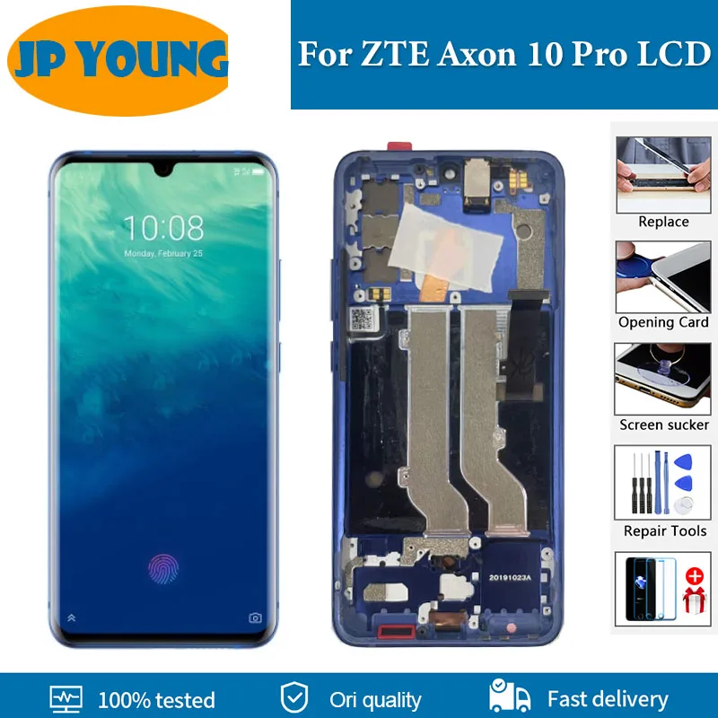 ZTE Axon 10 Pro용  LCD 디스플레이, 터치 스크린 디지타이저 어셈블리 A2020 A2020U Pro A10P3251 335..