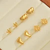 2024 Delicate Cute Earrings Heart Crown Feet Hand Of Fatima Stud Ear For Girl Baby 14K Gold Plated Stainless Steel Jewelry Gifts 1