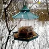Garden Yard Outdoors Decoration Hexagon Shaped Large Capacity Easy to Use Gazebo Bird Feeders Wild Bird Feeder 4