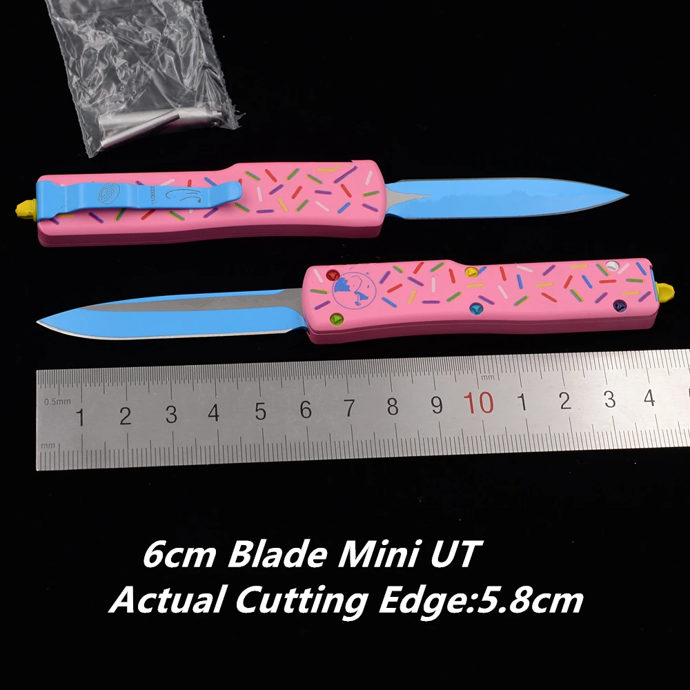 JUFULENew6cmBladeMiniDessertWarriorUTAluminiumHandleSurvivalOutdoorEDCHunting
