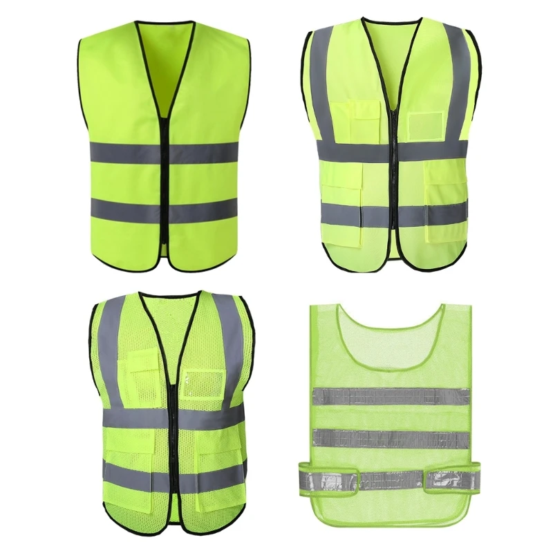 Y1UB Reflective Vest Accident Vest High Visibility Reflective Safety Vest for Adults