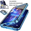 360 ° Full Protection Metal Magnetic Double-Sided Glass Snap Lock Phone Case For iPhone 16 Pro Max 14 11 12 13 15 Pro Max /*-/ 1