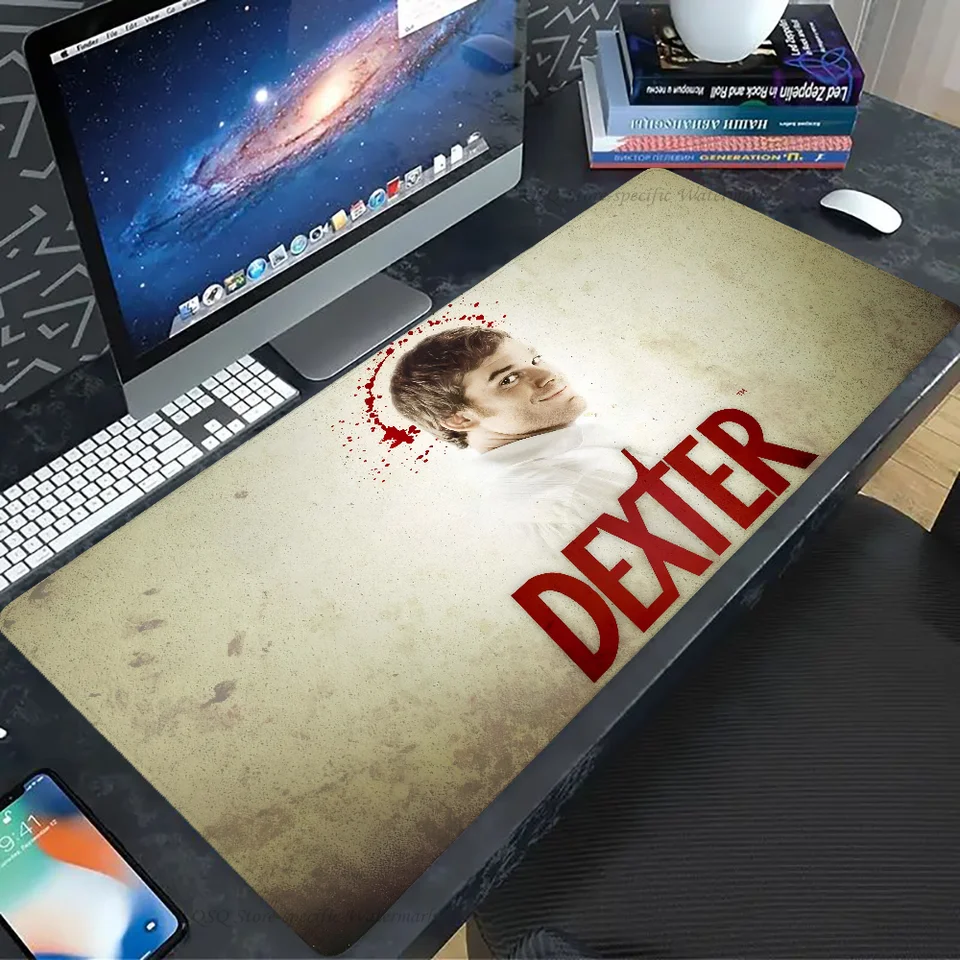 Tappetino per mouse da gioco XXL con design spaziale e pianeta, simpatico tappetino da scrivania anime
