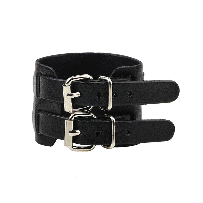 Bracelet Jewelry Punk Hip Hop Rock PU Leather Bracelet Unisex Chain Skull Pentagram Rivet Party Accessories