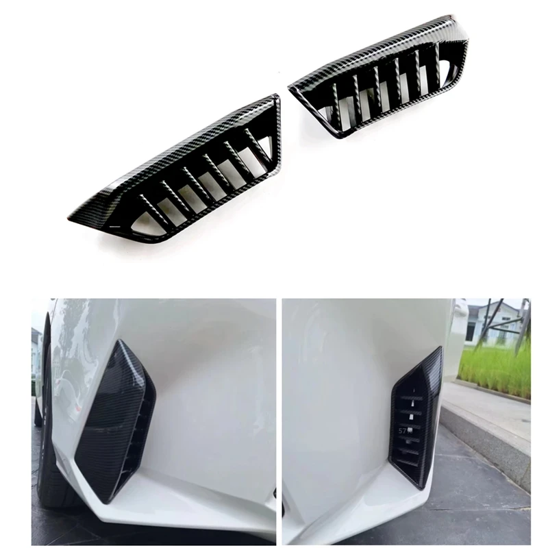 

For Toyota Yaris Ativ/Vios 2023 2024 Car Front Rear Fog Light Lamp Cover Trim Parts ABS Carbon Fiber