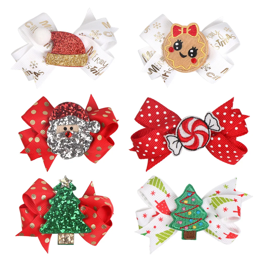 

6 PCS Kid Barrettes for Christmas Kids Hair Pin Clips Girls Accessory Accessories Sweet