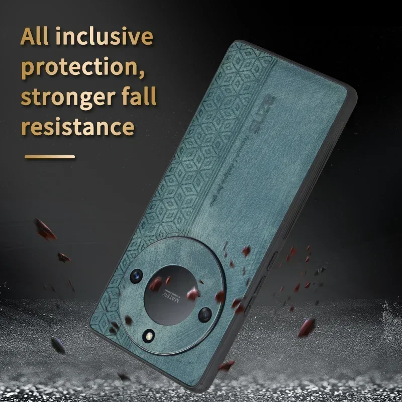 Elegant Soft Matte Leather 3D Embossed Phone Case with Full Lens Protection