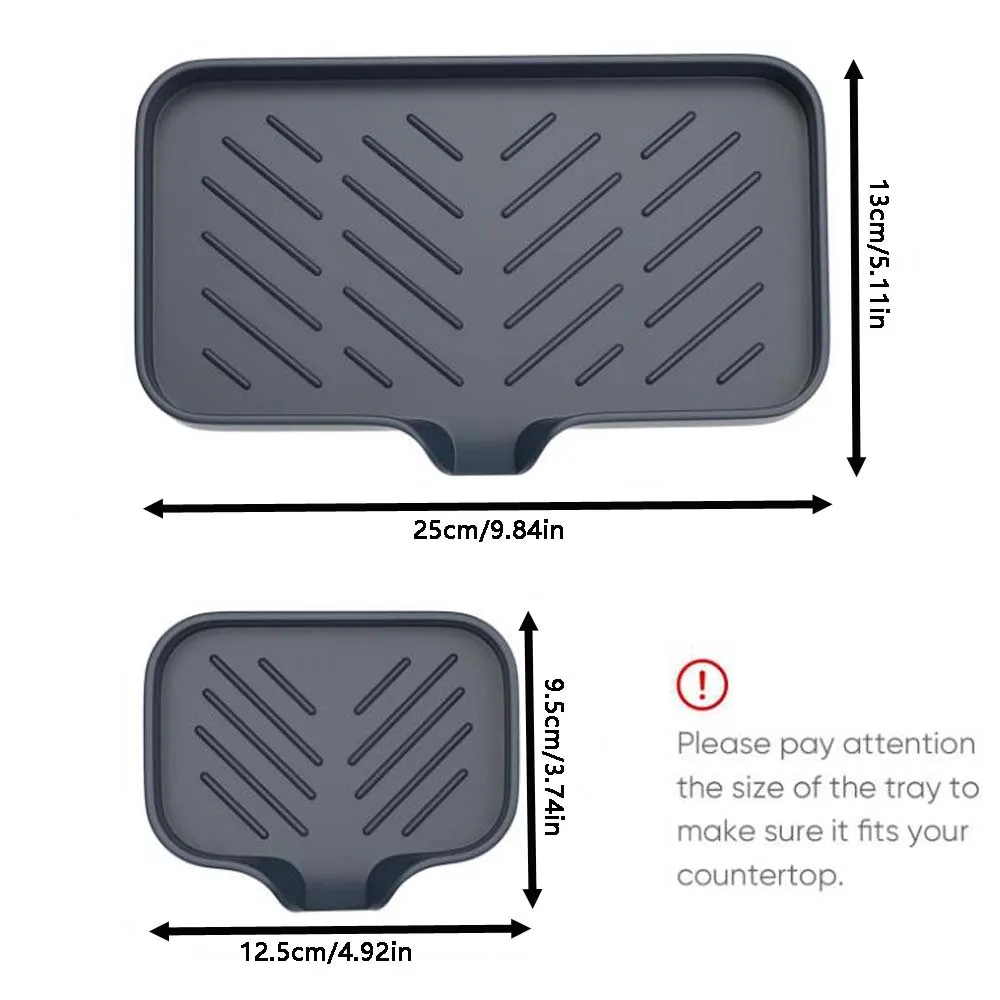 1PC Silicone Drain Rack, Kitchen Sink Sponge Tray, Easy to Clean, Suitable for Kitchen, Bathroom 6