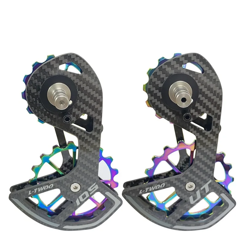 Bicycle Ceramic Bearing Carbon Fiber 18T Pulley Wheel Set