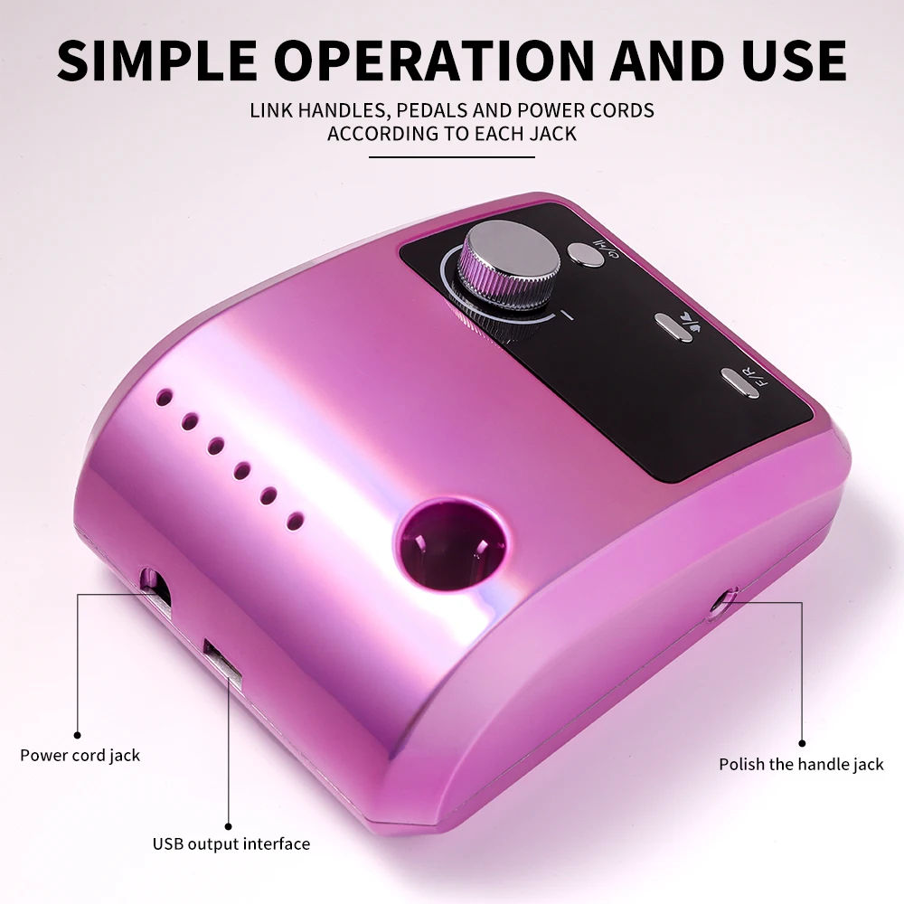 Electric Nail Drill 45000RPM For Gel Nails Polishing Home Manicure Salon