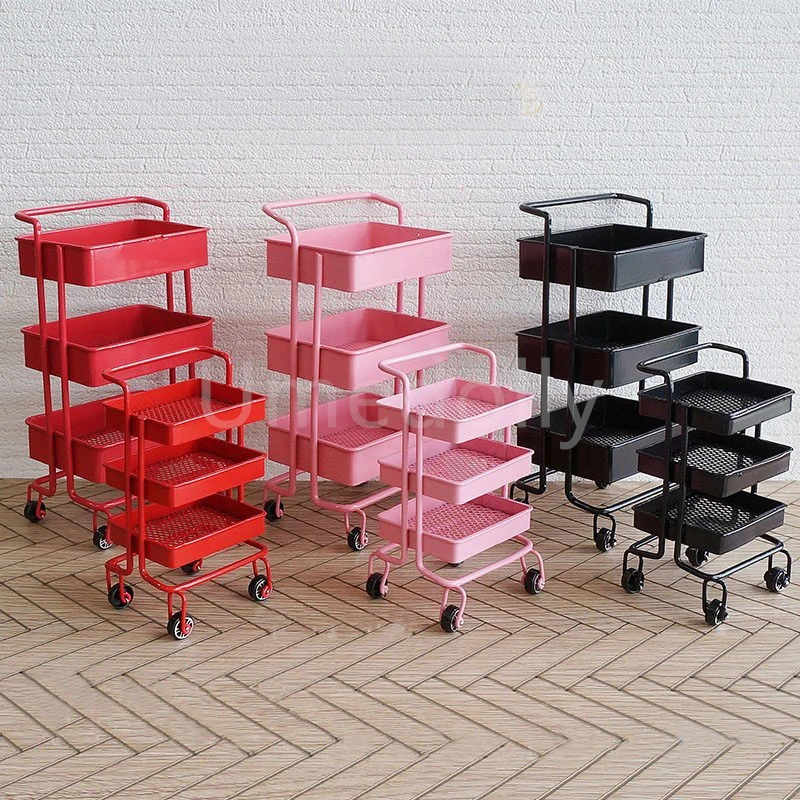 Carrito rodante en miniatura para casa de muñecas, organizador de a escala 1/6 o Mini muebles de cocina para Barbies OB11, accesorios para muñecas|Muebles de juguete| - AliExpress