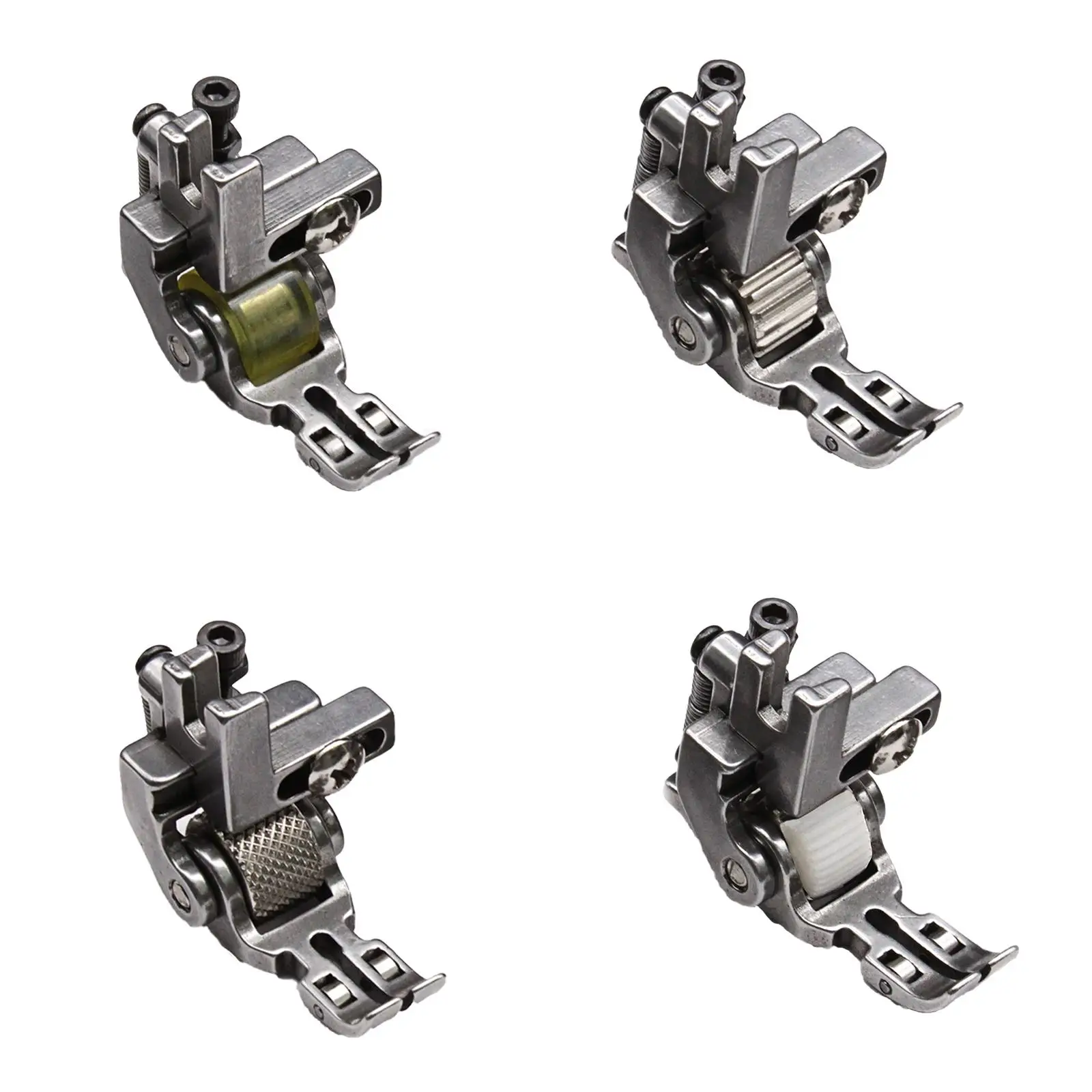 Industrial Sewing Machine Feet Steel Roller Presser Foot Flat Bed Sewing Machine Part for Thick Fabric