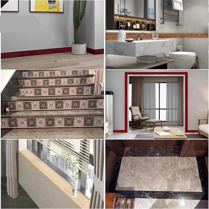 10m Realistic Wood Grain Repair Duct Tape Furniture Renovation Adhensive Skirting Waist Line Floor Sticker Home Decor Improve - 6