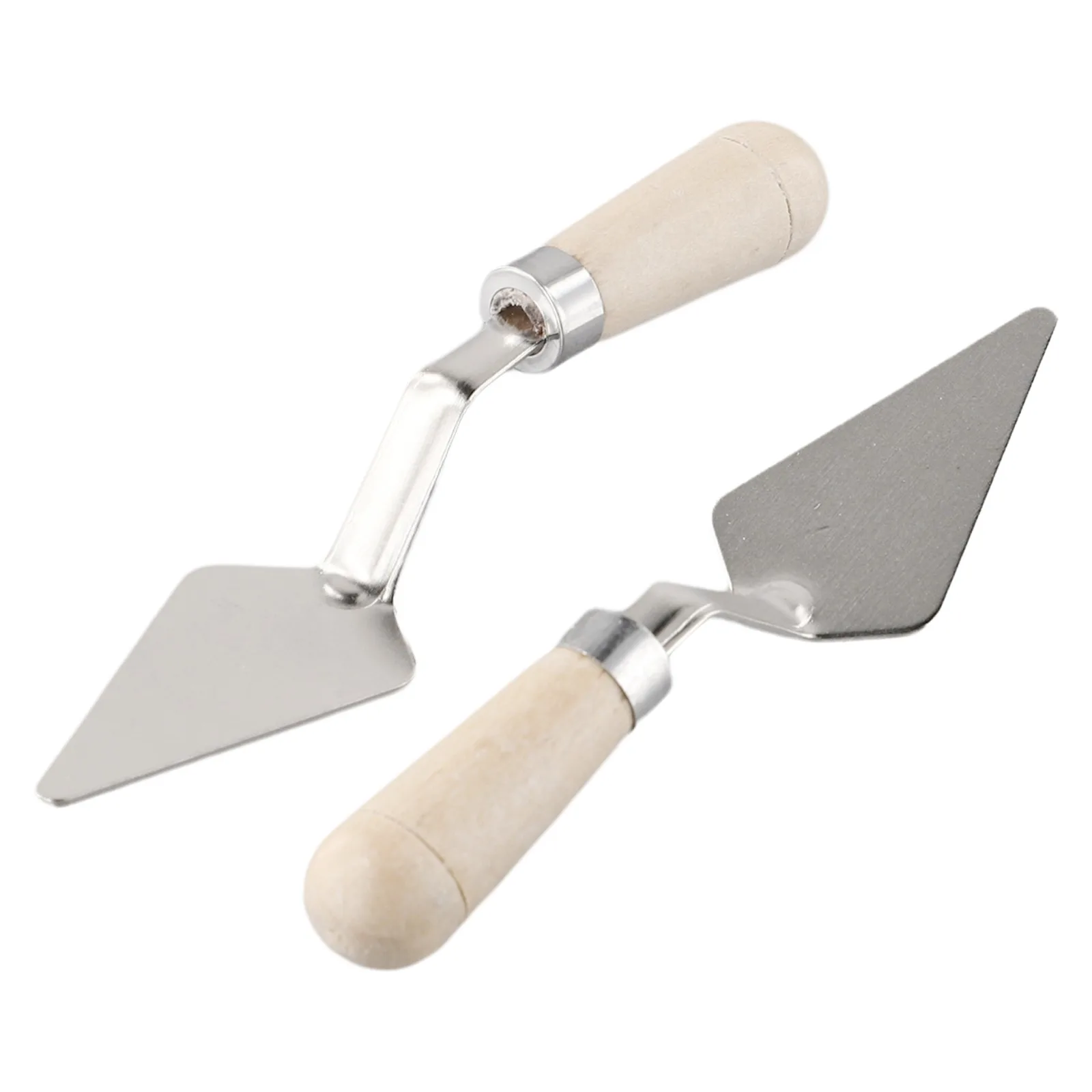 Stainless Steel Oil Painting Knives Artist Crafts Spatula Palette Oil Painting Mixing Scraper Art Tools 2Pcs Set