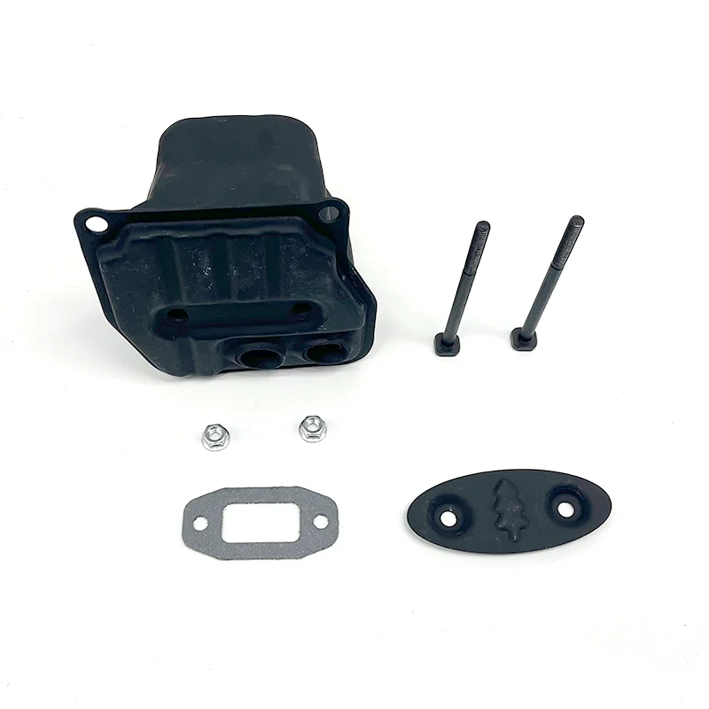 IWBR 45cc 52cc 58cc Motosega Due Fori Silenziatore Pezzi di Ricambio for 4500 5200 5800 Motosega Silenziatore