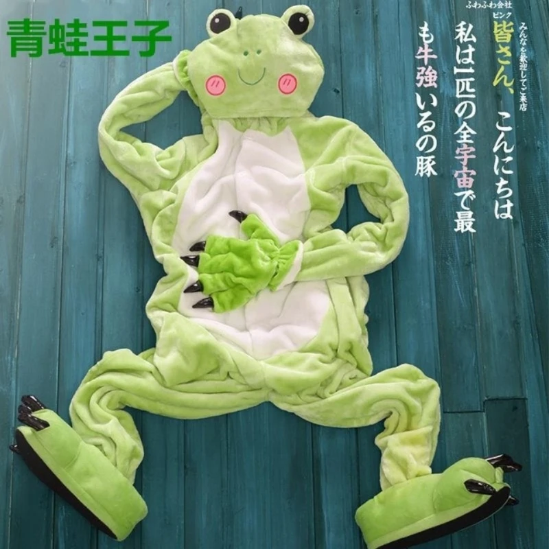 Cartoon Frog Pajamas Pajamas Women Frog Cute Pajamas Frog Flannel
