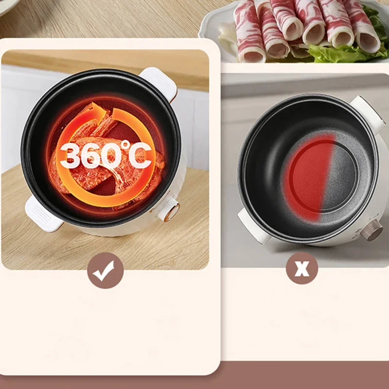 3L Portable Electric Rice Cooker 110V US Multifunctional Double Layer Pan Non-stick Cookware for Kitchen and Home Appliance 4