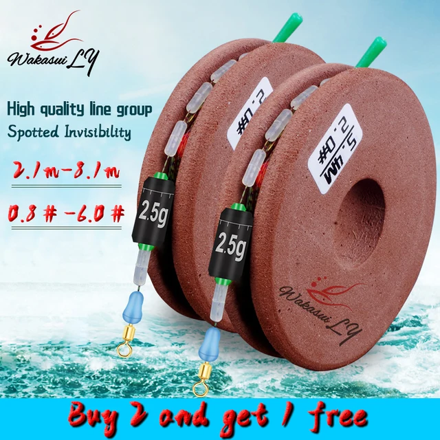 2022 New Finished Fishing Line Spot Invisible 2.1-8.1m Fishing Rod 0.8 # 6.0 # Line Number Crucian Carp Fishing Accessories