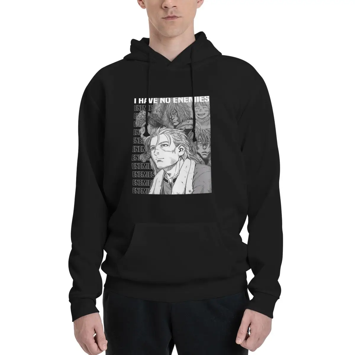 

I Have No Enemies Thorfinn Polyester Hoodie Men's Women's Sweater Size XXS-3XL