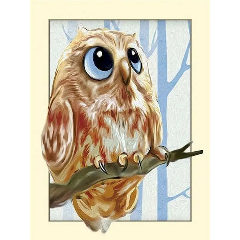 GATYZTORY Diy Paint By Number For Adults Canvas Owl Animals Kits Acrylic Easy  Painting By Numbers For Wall Home Decor With Frame - AliExpress