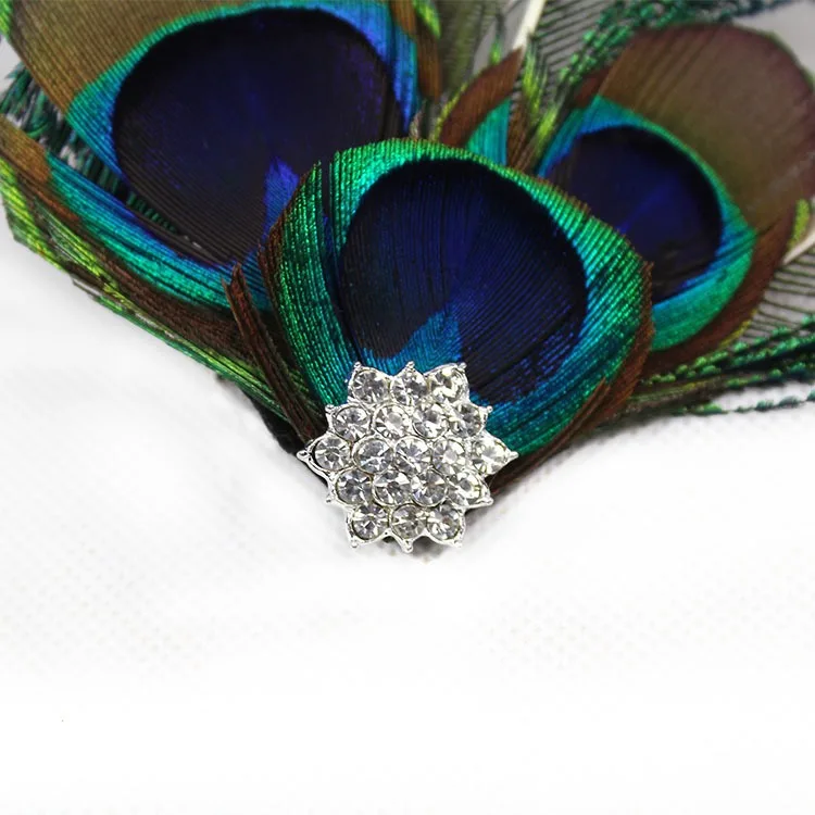 Peacock Faux Feather Fascinator Clip, Women Hairpin Headpiece, Carnival Fancy Dress Hair Pin, Hair Accessories, Clips