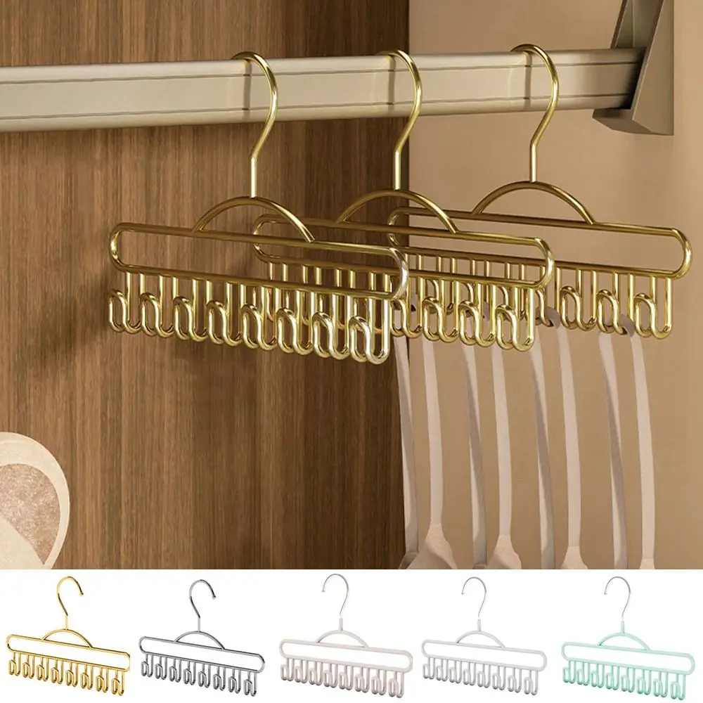 

8 Hooks Metal Belts Camisole Clothes Hanger Space Saving Sturdy Clothing Storage Holder Durable Non-slip Belt Hanger Wardrobe