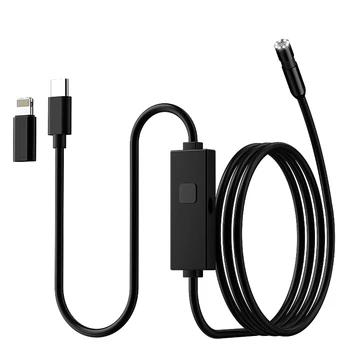 Type-C Endoscope Waterproof Plumbing Camera Video USB Probe with LEDs Automotive Inspection Borescope for iphone Android Phones 1