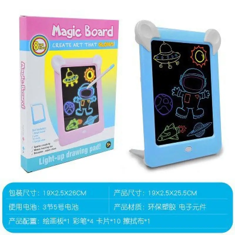 3D LED 조명 필기 메시지 보드 페인팅 보드, 전자 형광 조명 페인팅, 어린이 선물 장난감 글쓰기 보드