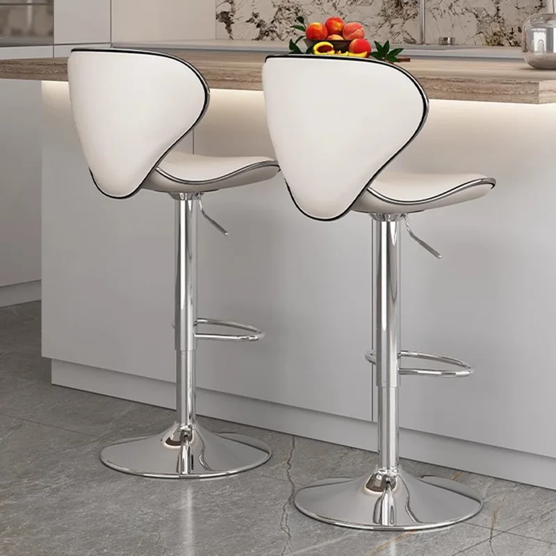 Office Leather Barstools Relaxing Rocking Ergonomic White Aesthetic Comfortable Barstools Gaming Design Sillas Home Furniture