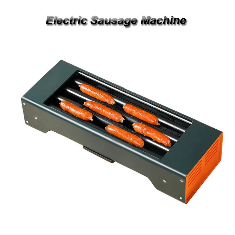 

Electric Sausage Machine Multifunction American Hot Dog Kebab Teppanyaki Barbecue Grill Steak DIY Hamburger Baking Maker Oven