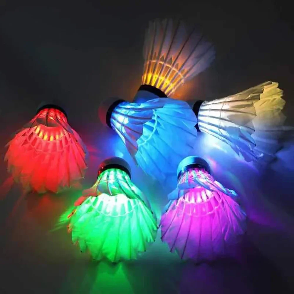 Description Picture 4 of item4Pcs Lighting Badminton Dark Night Colorful LED Lighting Sport Badminton Light Spot Shuttle cock Accessories shuttlecock