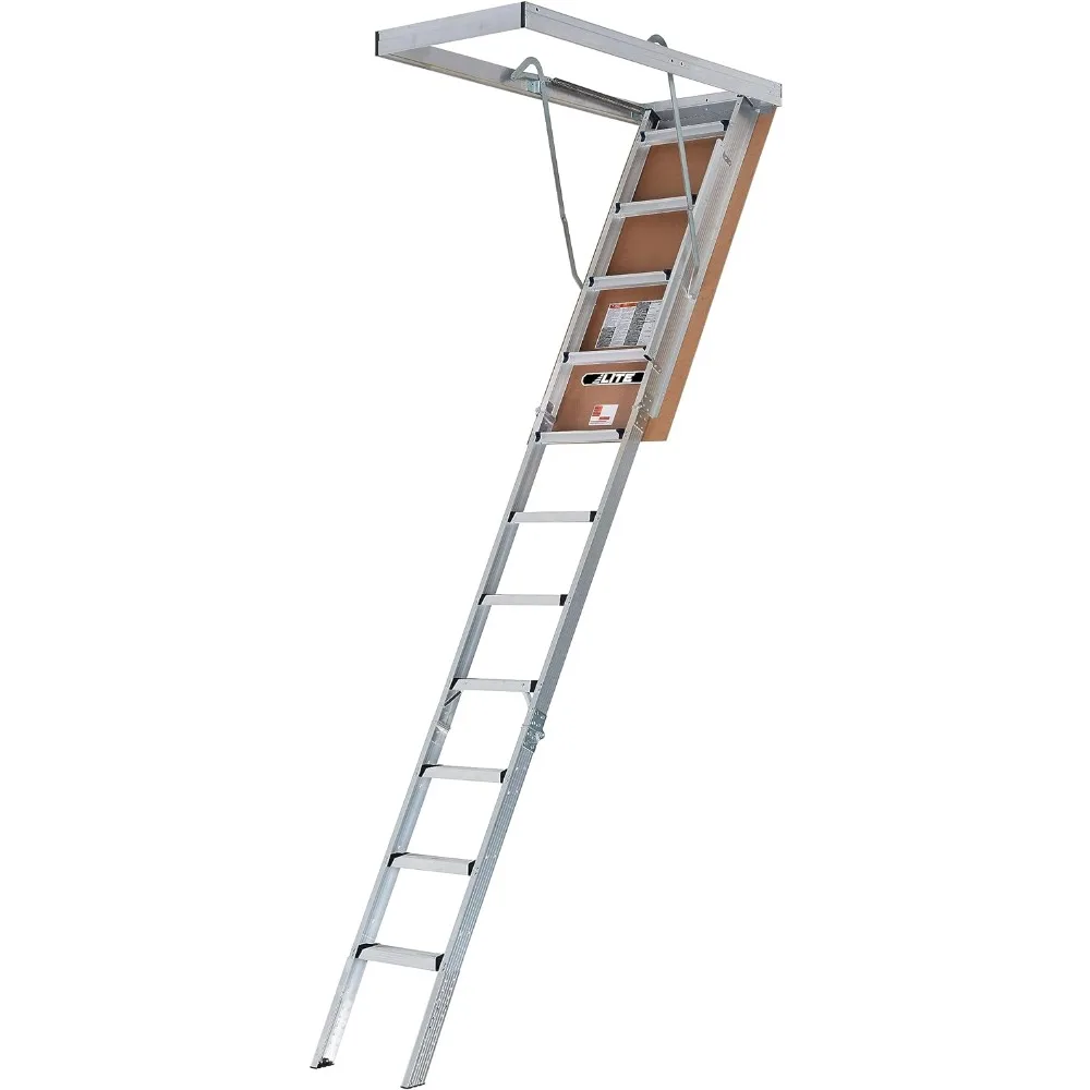 

LITE Aluminum Attic Ladder w/Aluminum Frame, 375 lbs Capacity, 22 1/2” x 54", Type IAA, AP2240MS