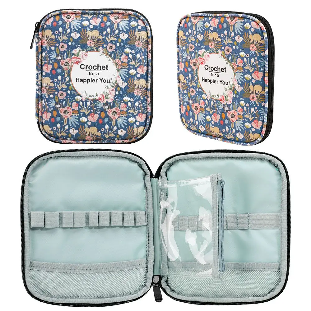 Knitting Needles Case Travel Pouch Organizer Storage Bag For Circular Knitting Needles Crochet Hooks Sewing Accessories