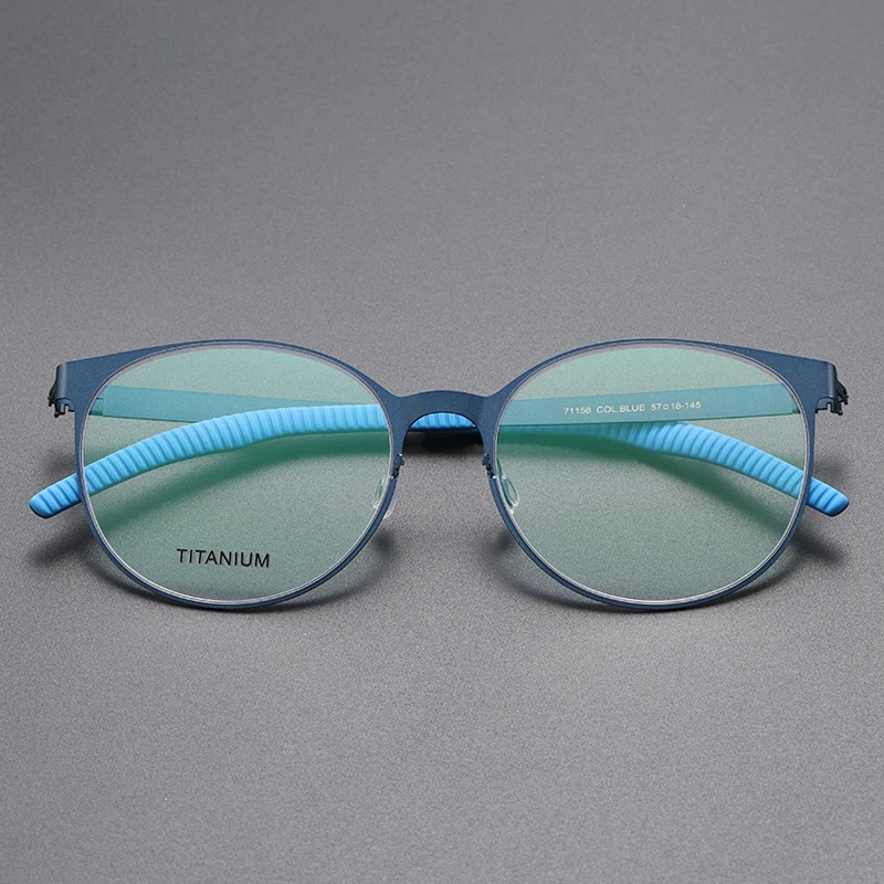 

Germany Round Titanium Ultra-light Glasses Frame For Men Women Cat Eye Screwless Optical Eyeglasses Prescription Reading Eyewear