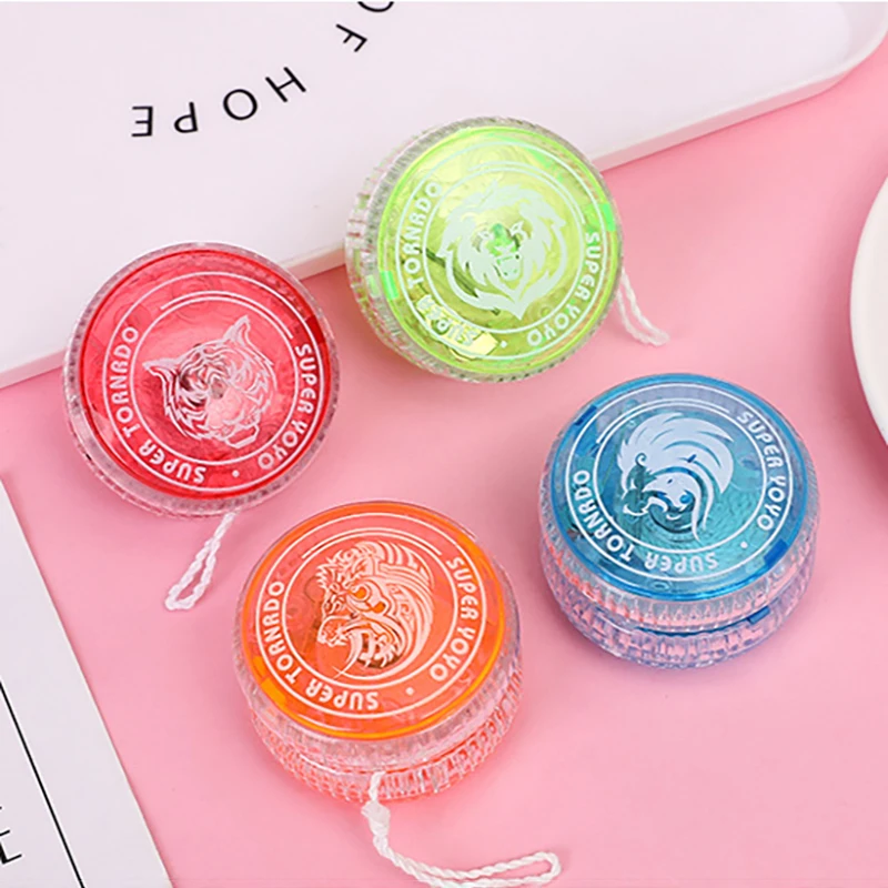 1Pcs Fun Kids Interesting Plastic Ball LED Luminous High Speed Yoyo Colorful Flash Toys Children Favorite Childhood Game Gifts Yoyo Ball