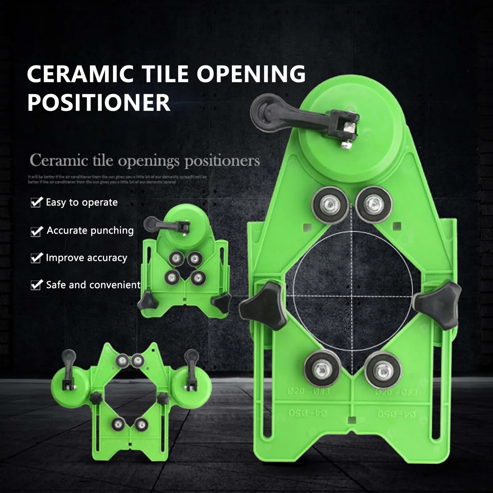 Manual Tool Combination Glass Positioner Hole Drilling Fixator Ceramic Tile Glass Marble Hole Drilling Positioner Tile Trimmer
