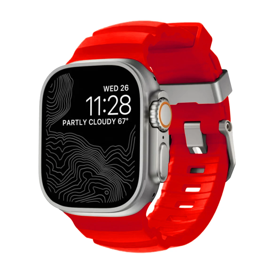 Sporty Titanium Silicone Bracelet Strap