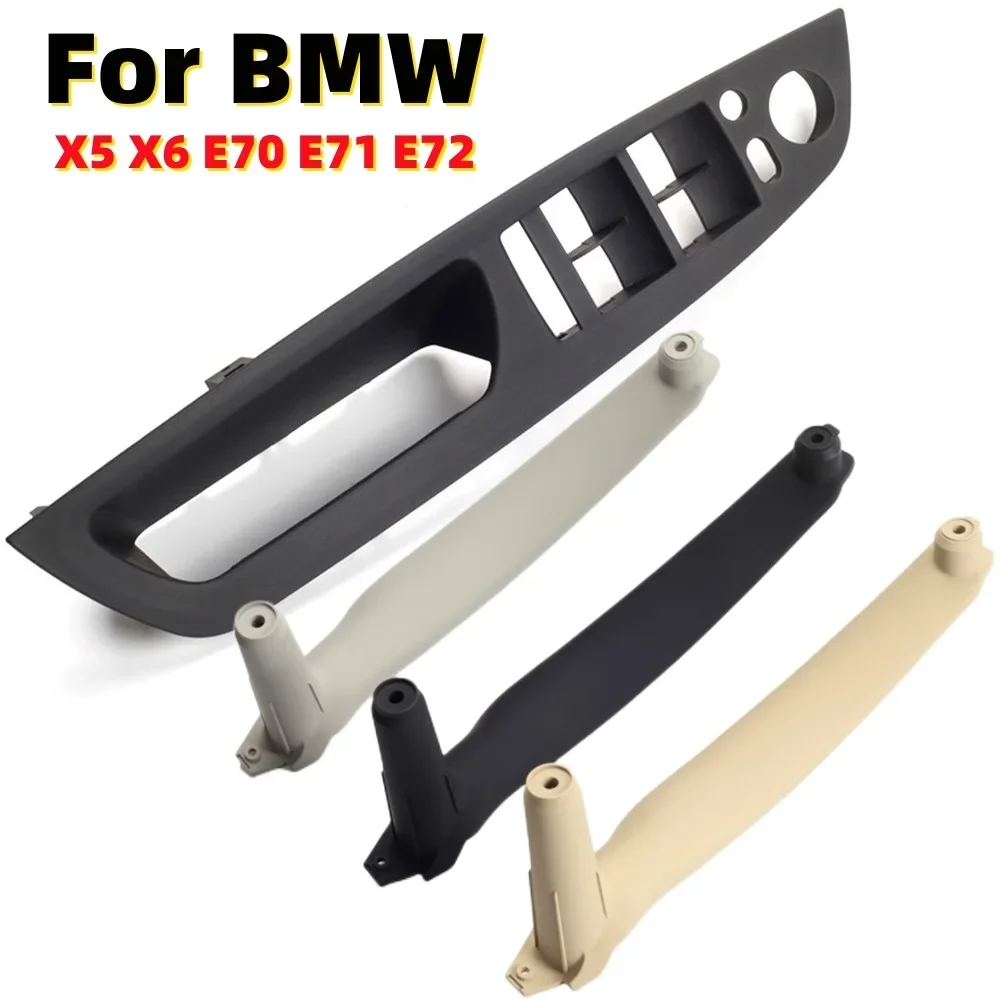 LHD RHD Upgraded Interior Door Pull Handle Armrest Panel Trim Cover Replacement For BMW X5 X6 E70 E71 E72 2007-2013
