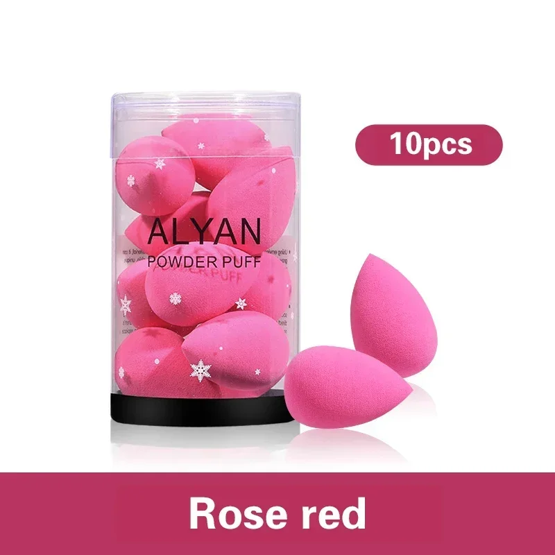 10PCS Makeup Blender Mini Beauty Egg Cylinder Wet and Dry Sponge Puff for Liquid Foundation BB Cream Beauty Makeup Accessories 4
