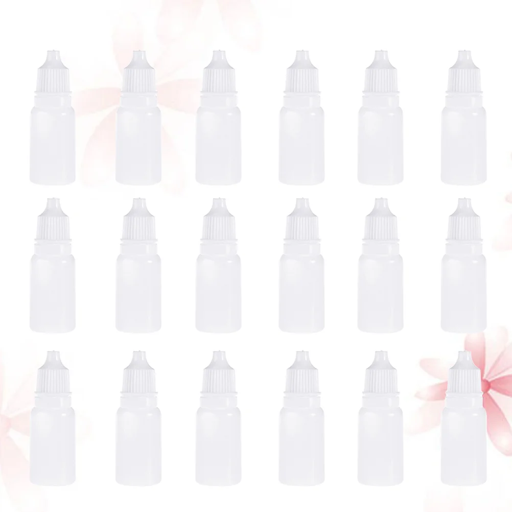 

10ml Dropper Bottles Squeezable Bottles, Dropping Bottles for Eye, Essential Oil White 50pcs