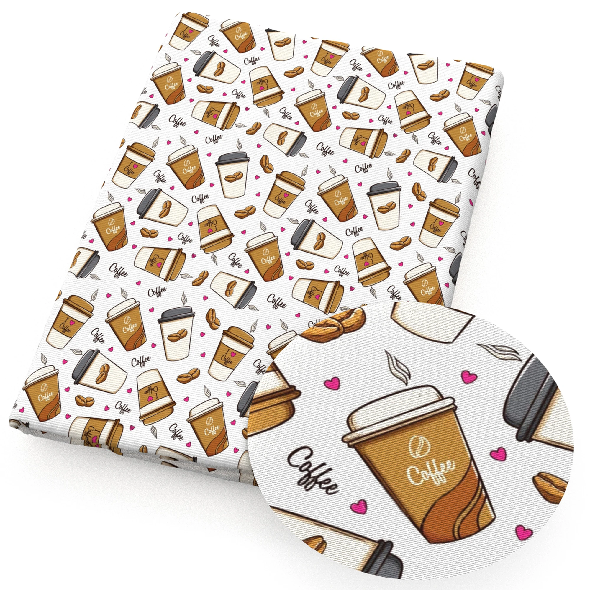 Coffee Patchwork Fabric 4
