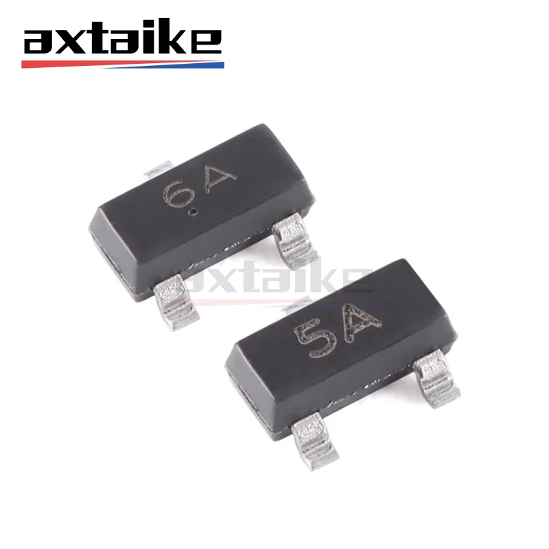 100 шт. BC807 BC817 5A 5B 5C 6A 6B 6C BC807-16 BC807-25 BC807-40 BC817-16 BC817-25 40 SOT-23 NPN PNP 45V 500mA SMD Транзисторы