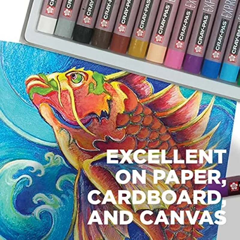 SAKURA Cray-Pas Expressionist Soft Oil Pastel Set for Artists-50 Sticks Extremely Smooth for Portraits, Landscapes, Still-life