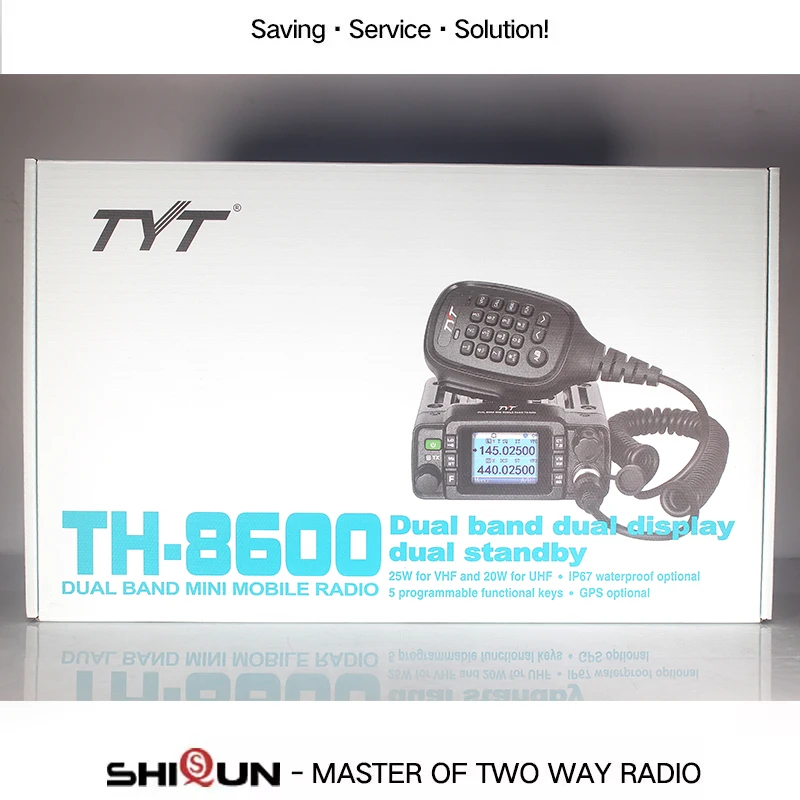 TYT TH-8600 IP67 Waterproof Mini Car Radio 25W Dual Band  144-148MHz/420-450MHz Amateur HAM Mobile Car Radio TH8600 woki toki  AliExpress