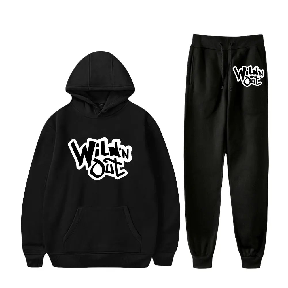 

Толстовка с капюшоном и штаны для ТВ-шоу Wild'N Out, комплект из двух предметов, Свитшот и спортивные штаны 2023, уличная одежда в стиле Харадзюку для мужчин и женщин