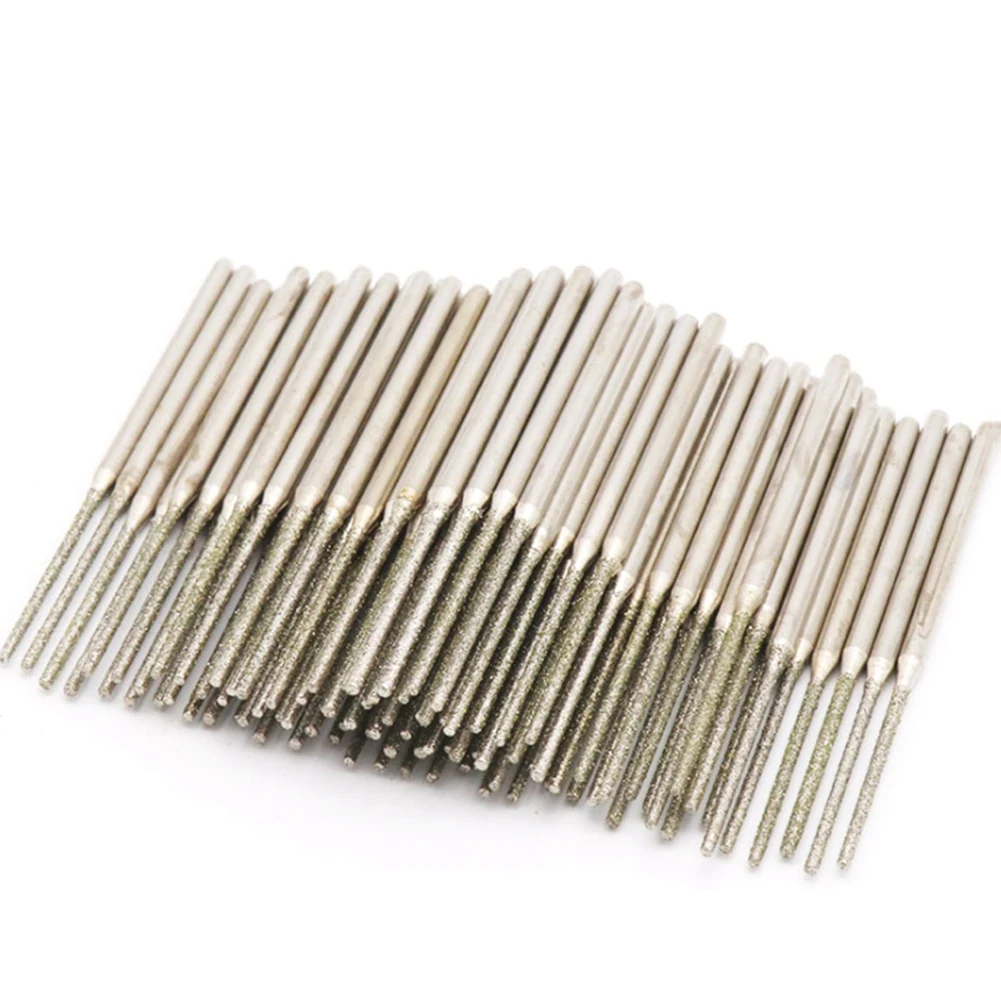 

100Pcs 1.2MM Ultra-Long Diamond Drilling Bits Emery Diamond Abrasive Bits Peeling Needle A Type Teeth Grinding Burr